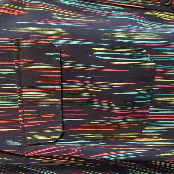 Maggie Barnes for Catherines Colorful Striped Buttoned Shirt Size 3X 26W/28W - Picture 6 of 16